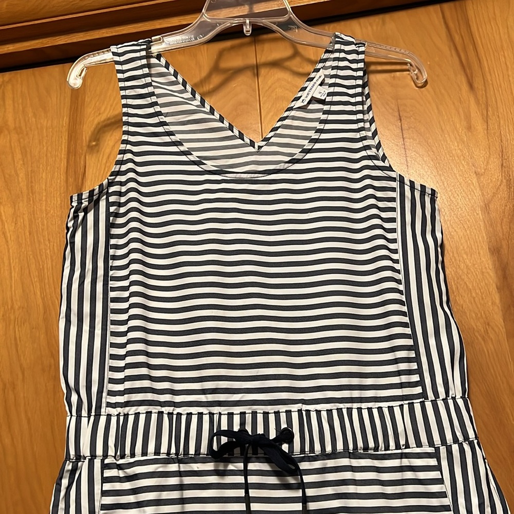 Southern Tide Black and White Striped Mini Dress - Picture 2 of 5
